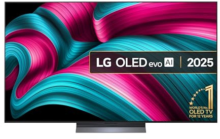LG OLED65C55LA 65-Inch OLEDevo 4K UHD Smart TV, (α9 AI Processor Gen7, Dolby Atmos, Freeview Play and Amazon Alexa, 120Hz) [Model 2025]