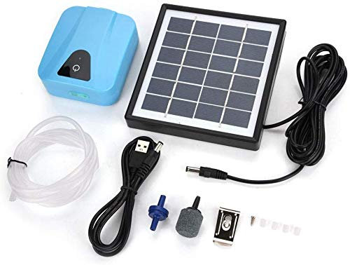 Haofy Solar Teichbelüfter Professional Sauerstoffpumpe, Sauerstoffbelüfter für Garten, Aquarien, Teich, solarbetrieben, Wasserfest Luftpumpe - solarbetrieben