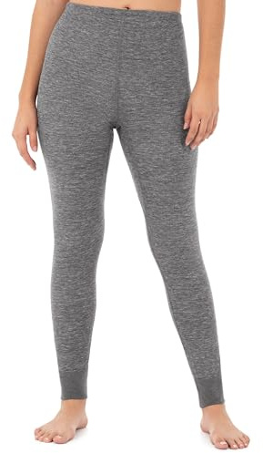Fruit of the Loom Women's Micro Waffle Thermal Bottom, Medium, Smoke Heather