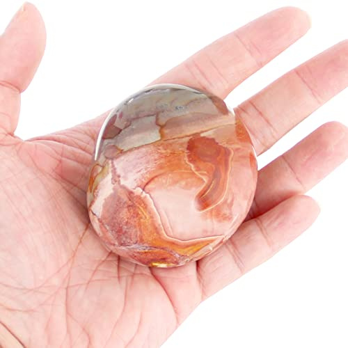 1 pezzi di pietra di diaspro oceanico, diaspro oceanico pietra di palma, pietra chakra e guarigione, pietra lucidata, 100% naturale e artigianale