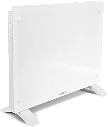 VONROC Elektroheizung energiesparend 1500W - Konvektor Heizung [18qm Räume] - Mobile Elektrische Heizung [App/Touch Steuerung] - Heizkörper 2in1 Wand-/Bodenmontage - Weiss