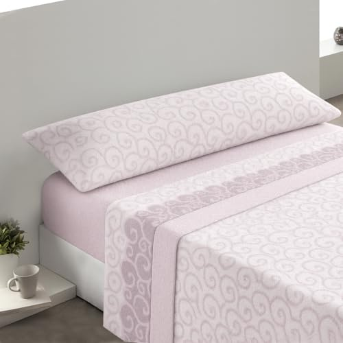 MERCURY TEXTIL- Juego de sábanas Coralina, Espiral (Cama 150)