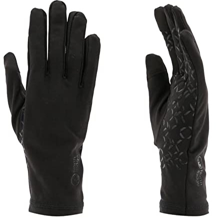 VIP Northern Ridge Line Men Women Soft & Warm Touch Screen Hiking Running Walking Outdoors Gloves With Non-Slip Gel Grip Palm Comfort Material, Black, L/XL