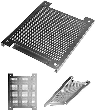 maxx.onLine Lochblech Montageplatte 335x270mm für Erdung/Installation Antennenverstärker, Sat Multischalter, Elektro Montageblech, Lochrasterplatte