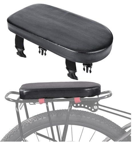 ZHYUAN Fahrrad-Rücksitzkissen,Fahrradrücksitz,Fahrrad Dickes Kissen,Mountainbike Fahrradsitzkissen,Schwarz Mountainbike-Rücksitz,Bike Rücksitz Für Den Fahrrad-Sozius Von Familie Und Freunden