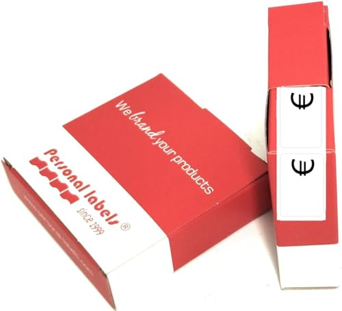 Lot de 500 étiquettes adhésives Euro pour indiquer le prix, dimensions 18 x 32 mm