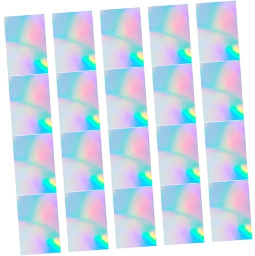 VILLCASE 20sheets Holographic Paper Stickers Water-soluble Sticker Paper Glossy for Printer Diy Craft Film Holographic