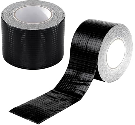 ZEONHEI 2 rullar 100 mm x 10 m butyltejp, självhäftande, butyltejp, vattentätt reparationstejp, husvagnstätningstejp, tätningstejp för takreparation, träbalkar, terrassbrädor