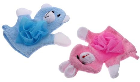VALICLUD 2 Pièces de Bain Exfoliants pour Garçon Fille de Toilette à Motifs Animaux Lot de Bain pour Garçon Fille
