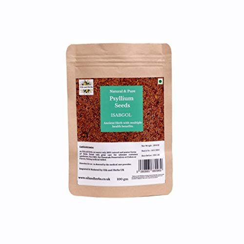 Oils and Herbs UK Organic Psyllium Husk Seeds 100gms