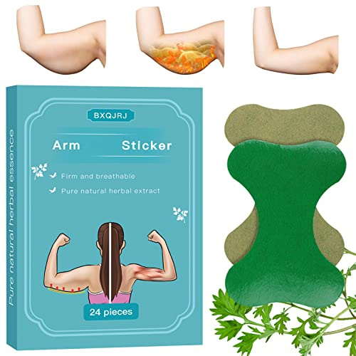 BXQJRJ Effective 24Pcs/Box Mugwort Patches -Wormwood Stickers Natural Herbal Patches for Arm and Leg Natural Herbal Arm Patch for Women and Men (24)