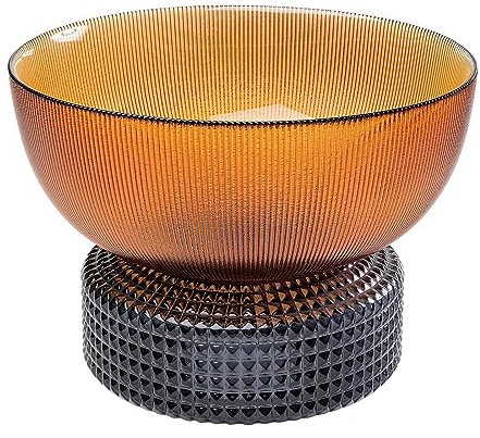 Kare Design Vase Marvelous Duo Amber, Grau, Blumenvase, Dekorationsvase, Gefäß für Blumen, Tischvase, 22cm