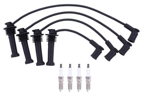Zündkerzen Zündkabel Satz Zündleitung Zündleitungssatz Zündungskabel Zündkerze Zündspule Zündleitungen Zündkabelsatz für Fiesta MK6 Focus MK2 Focus MK3 Mondeo MK4 B Max cmax Grand C-Max C30 S40 V50