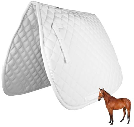 Aiupuyer Pferdereitpad, Allzweck-Englisches Sattelpad, Reitpad für barfußreiten, zur Verletzungsprävention, atmungsaktiv, hypoallergen, stoßdämpfendes Kissen für den Komfort des Pferdes