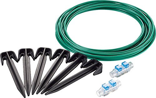 Bosch Indego Reparatur Set (1x Begrenzungsdraht 20 m, 2x Kabelverbinder, 20x Befestigungshaken, Karton)
