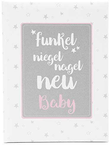 goldbuch Babytagebuch, funkel niegel nagel neu, 21x28 cm, Kunstdruck mit Lack, 44 illustrierte Seiten, Weiß/Rosa, 11 806