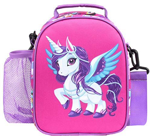 Fringoo Magic Unicorn Lunch Box - Thermal Insulated Lunch Bag - Great Gifts for Unicorn Lovers, Matching Bottle Available
