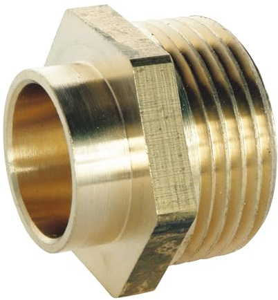 SOMATHERM FOR YOU - raccordo in ottone a saldare diritta - Male 20/27 - Per tubo di rame Ø16 - Borsa di 2 pezzi