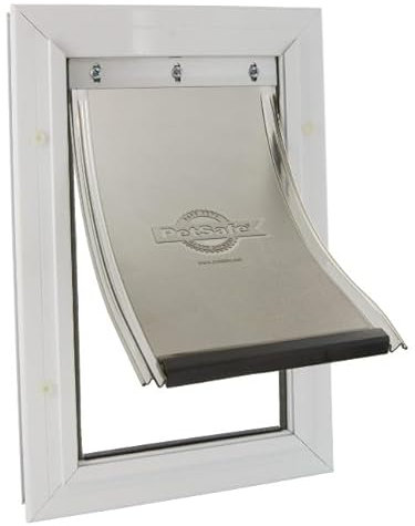 Petsafe hundlucka upp till 18 kg aluminium vit 620