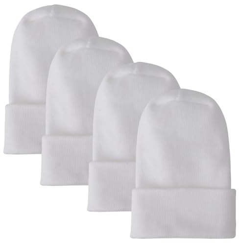 DRESHOW BQUBO Newborn Baby Boys Hats Hospital Cotton Cute Knit Hat Premie Baby Stripe Beanie Infant Caps for 0-6 Months