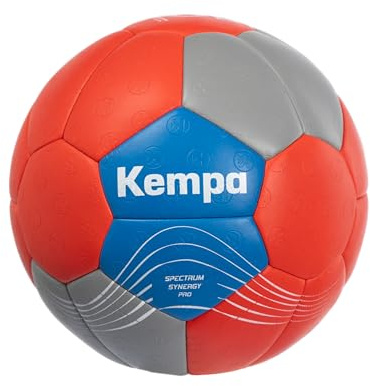 Kempa Spectrum Synergy Pro, pallamano per bambini e adulti, pallamano e pallamano da allenamento, rosso/grigio/blu