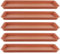Baoblaze 5x Plant Saucers Plant Trays Rectangular Plants Pot Saucers Flower Pot Drainage Tray for Windowsill Indoors Outdoor,Red-48 * 19 * 2.5cm