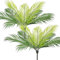 UXORSN 4Pcs Artificial Palm Leaves Tropical Bushes Faux Green Foliage Summer Decor Fake Areca Plants 50 cm Tall Palm Tree Leaf with Stems Jungle Greenery for Indoor Outdoor Home Wedding Party Table