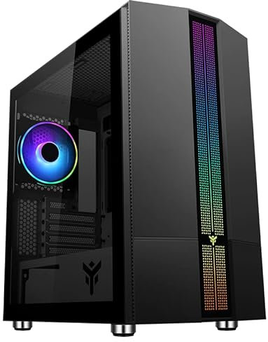PC Gaming Leviathan - I5 12400F 4,40 Ghz - RTX 4060 da 8GB - SSD M.2 NVMe 512 GB - Ram 16GB 3200 Mhz - Windows 11 Pro - Wifi - PC Desktop Computer da Gaming Gioco Assemblato Fisso