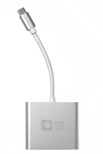 GoodTradeHub 3-en-1 Hub Adaptateur USB-C : HDMI 4K, Port USB 3.1, Multiport Numérique pour MacBook, iPad Pro, iPhone 15/16, Galaxy et Plus