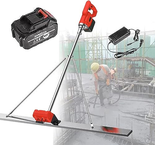RèGle Nivellement Ciment Chape éLectrique Kit vibratoire pour Chape à béton, Outil de Finition pour Chape de en béton, Chape électrique de 1,5 m pour Le Traitement du béton,