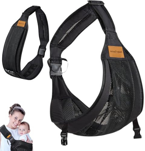 Porte-bébé côté, Porte Bébé Portable, Porte Bebe Toddler Réglable, Portable Echarpe De Portage Bebe, bébé de 0 à 36 mois, tout-petits jusqu'à 20 kg (noir)