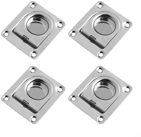 Anillos en D de montaje empotrado de acero inoxidable para barcos, remolques, camiones, montaje en suelo, anclajes de amarre de grado 304, anillo en D empotrado, accesorios de seguridad de carga