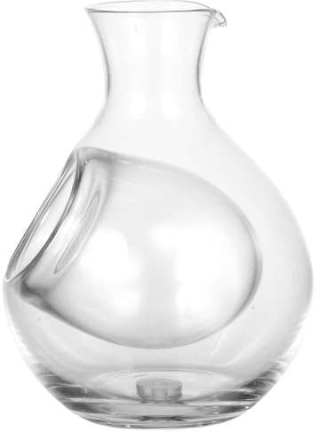 Veemoon Carafe à Saké en Verre 300 Ml Bec Incliné Distributeur de Vin à Glace Carafe à Liqueur Transparente pour Bar pour Dégustation et Service de Vin Frais