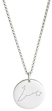 Gravado Halskette aus 925er Sterling Silber mit Kreisanhänger und Sternbild Gravur, Damen Schmuck, inkl. Geschenkbox, Länge 50 cm