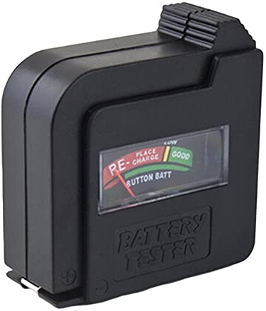Battery Tester, Portable Battery Charge Checker for AA AAA C D 9V / 1.5V Button Cell Batteries / 1.5V Regular or Rechargeable Batteries