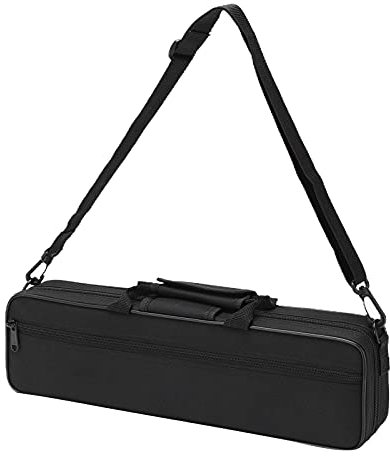 Yosoo Health Gear Flötentasche, Tragetasche, Gepolsterte Rucksack mit Gurt, Harte 16-Loch-Flötenbox, Leicht, Verstellbarem Griff und Schultergurt, 15,5 X 4,7 2,7 Zoll Flöten-Trageschutztasche