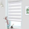 MupFup Doppelrollo Klemmfix ohne Bohren,Duo Rollo Klemmrollo Weiß 45 x 150cm(BxH), Lichtdurchlässig & Verdunkelnd Fensterrollo für Schlafzimmer, Badezimmer, Wohnzimmer Fenster und Tür