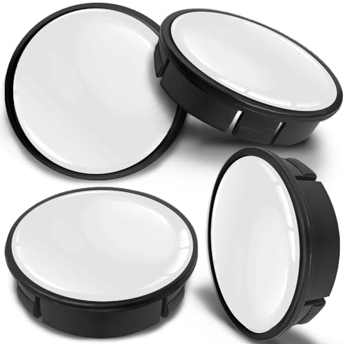 SkinoEu 4 tapas universales de 60 mm para llantas de aleación, color blanco, CX 70