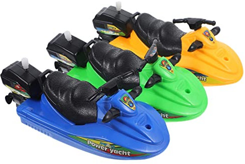 Toyvian 3St Motorboot Kinderspielzeug Boote für Badewanne Badeboot-Spielzeug Haargummis Spielzeuge Boot Spielzeug Bootsspielzeug EIN Bad nehmen Segelboot Schwimmbad (zufällige Farbe)