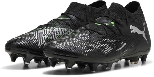 PUMA Unisex Future 8 Match MXSG Fussballschuh, Black Silver-Fluo Green, 43 EU
