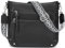 Waniki Umhängetasche Damen Mittelgroß Handtasche Schwarz PU Leder Crossbody Bag Moderne Schultertasche Damenhandtasche Klein Handtaschen mit verstellbarem Breiter Gurt für Frauen