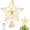 Étoile de Sapin de Noël, 25 cm Etoile Sapin de Noel Lumineuse avec 10 LED, Cimier de Sapin de Noël Arbre Topper, Décoration de Sapin de Noël pour Intérieur Extérieur Fête Maison Festival Carnava