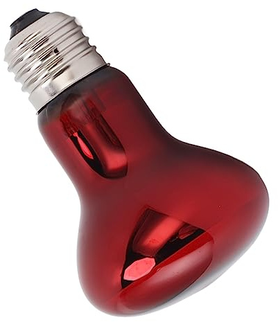 Aumotop Bombilla de Lámpara de Calor para Reptiles, Luz de Día y Noche con Calefacción UVA, Dragón Barbudo, Lagarto, Rojo, 220 a 240V (25W)
