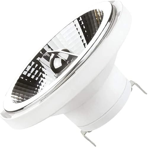 YSJX Lighting, Confezione da 5, Faretto LED Cob 12W AC220V AR111 G53/GU10 Faretto LED con lampada a conchiglia in alluminio dimmerabile Lampadine per la casa(Warm white,G53 12W)