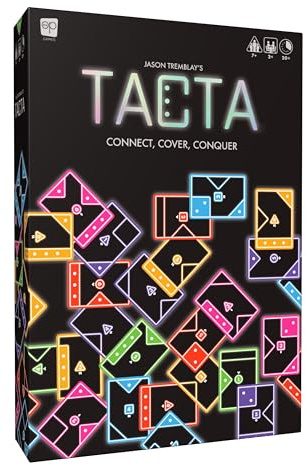 TACTA Card Game, Where Every Card Counts, Fast-Paced Strategic Shape Matching Party Game, Analyze and Optimize to Connect, Cover & Conquer to Win, Unique Party Game Play for 2 or More Players, Ages 7