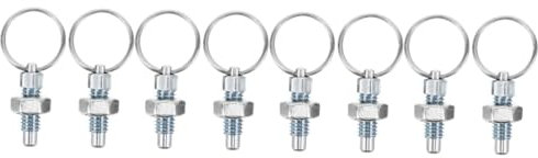 GETAJGHSD 8piezas Plunger Retráctil De Acero Inoxidable Anillo De Tirar Pasador De Resorte Para Posicionamiento Preciso y Estable Herramienta Versátil Para Múltiples Aplicaciones