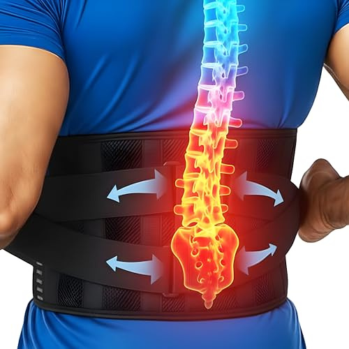 benoo Back Brace Belt, Men & Women Lower Back Pain Relief (Large 38-42.9)