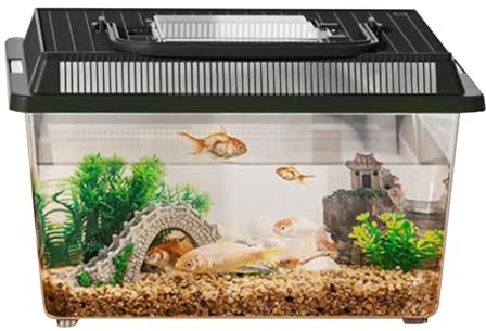 Terrarium för reptiler | reptilfoderlåda och ormodlingsbassänger, bärbar transportbehållare med handtag för husdjur, geckos och grodor