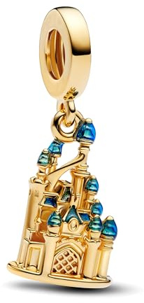 Feitery Das Goldene Schloss Compatible with Charms Pandora Armband Reisen Bead Rugby-Ball Charms für Damen Herz Anhänger Meerestiere
