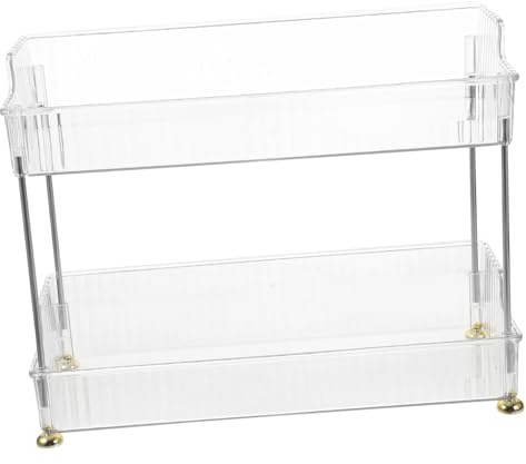 Mikikit Étagère De Comptoir à Niveaux Organisateur De Rangement pour Articles De Toilette Plateau De Salle De Bain Support De Coiffeuse